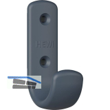 Mantelhaken HEWI 477.90B060 H�he 72 mm, Polyamid anthrazit matt