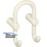 Mantelhaken HEWI 801.90B040 H�he 165 mm, Polyamid reinwei� matt