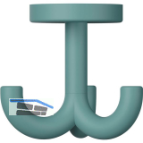 Dreifach-Drehhaken HEWI 477.90B050 H�he 70 mm,Polyamid aquablau matt