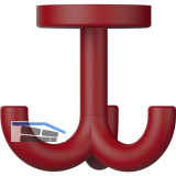 Dreifach-Drehhaken HEWI 477.90B050 H�he 70 mm,Polyamid rubinrot matt