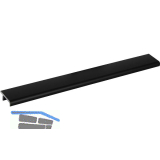 Griffleiste Akis L�nge 3000 mm, abl�ngbar, Aluminium schwarz eloxiert