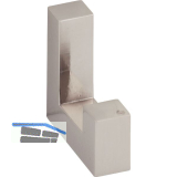 Mantelhaken Force Breite 12 mm, H�he 40 mm, Zinkdruckguss Edelstahl Effekt