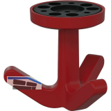 Dreifach-Drehhaken HEWI 477.94B030 elastisch, Kunstoff TPU rubinrot matt