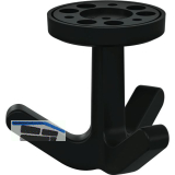 Dreifach-Drehhaken HEWI 477.94B030 elastisch, Kunstoff TPU tiefschwarz matt