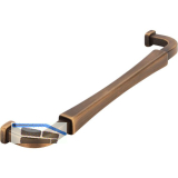 Griff Meret LA 160, Breite 171 mm, Zinkdruckguss messing schwarz geb�rstet