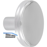 Knopf Isis � 35 mm, Tiefe 24 mm, Zinkdruckguss verchromt poliert