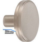 Knopf Isis � 35 mm, Tiefe 24 mm, Zinkdruckguss vernickelt feingeschliffen
