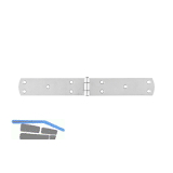 SECOTEC Scharnierband gerollt mit vernietem Stift gerade 44X250 mm VZ SB-2 PE