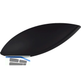 Muschelgriff Moss zum Aufschrauben, Breite 126 mm, Zinkdruckguss schwarz matt