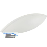 Muschelgriff Moss zum Aufschrauben, Breite 126 mm, Zinkdruckguss wei� matt