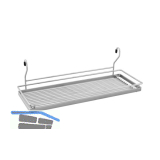 Mehrzweckablage 455 x 150 x 185 mm, Edelstahl Effekt