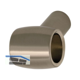 Rohrhalter mit glattem Fu�, Zamak Edelstahl Effekt