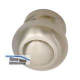 Endkappe Stil mit Gewindestift und KSmuffe, Zamak Edelstahl Effekt