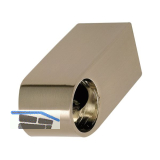 Rohrhalter Modern eckig, Zamak Edelstahl Effekt
