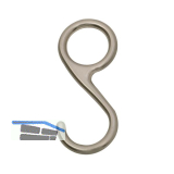 S-Haken geschlossen, Zamak Edelstahl Effekt