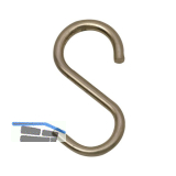 S-Haken offen, Stahl Edelstahl Effekt