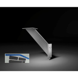 Konsole Korfu schr�g 60 x 10 mm, H�he 220 mm, Tiefe 225 mm, Stahl verchromt pol.