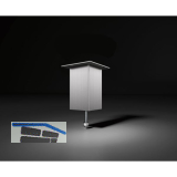 Barkonsole Jumbo 80 x 80 x 170 mm gerade Aluminium Edelstahl-Effekt