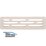 L�ftungsgitter versetzte Lochung 800 x 80 mm Holz Eiche roh