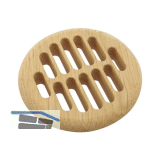 L�ftungsrosette rund 83 mm Eiche roh