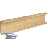 Griffmulde Holz C-Profil horizontal, L�nge 2400 mm, Eiche roh keilgezinkt