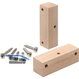 Montageset Holz C-Profil, Buche roh