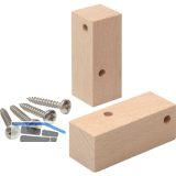 Montageset Holz L-Profil, Buche roh