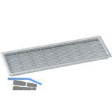 L�ftungsgitter 222 x 56 mm Kunststoff verchromt