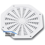 L�ftungsrosette achteckig 63 mm Kunststoff Wei�