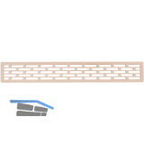 L�ftungsgitter 555 x 80 mm Holz Fichte roh