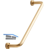 Griff Lounge � 7 mm, LA 160 mm, Breite 174 mm, Messing geb�rstet