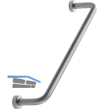 Griff Lounge � 7 mm, LA 160 mm, Breite 174 mm, Edelstahl geschliffen