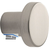 Knopf Dot � 30 mm, Tiefe 26 mm, Zinkdruckguss Edelstahl Effekt