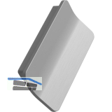 Griff Leaf LA 64 mm, Breite 85 mm, Zinkdruckguss Edelstahl Effekt