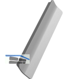 Griff Leaf LA 160 mm, Breite 200 mm, Zinkdruckguss Edelstahl Effekt