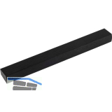 Griff Trim 1410 LA 128 mm, Breite 168 mm, Esche schwarz gebeizt