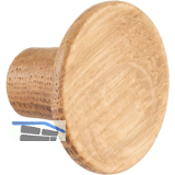 Knopf Tuba � 28 mm, Tiefe 19 mm, Eiche lackiert