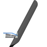 M�belgriff Archive LA 320 mm, Breite 400 mm, Esche schwarz gebeizt