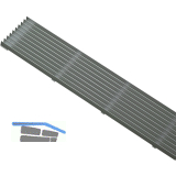 ALUMIS L�ftungsgitter Lamellen 480 x 84 mm Aluminium natur eloxiert