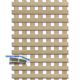 Holzgitter ganze Tafel gerade 1230 x 600 mm Buche hell