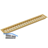 L�ftungsgitter 400 x 60 mm Aluminium gold eloxiert