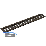 L�ftungsgitter 800 x 60 mm Aluminium bronze eloxiert