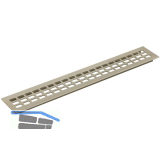 L�ftungsgitter 800 x 80 mm Aluminium/Titan Edelstahl-Effekt