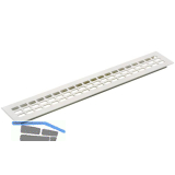 L�ftungsgitter 800 x 80 mm Aluminium wei� beschichtet