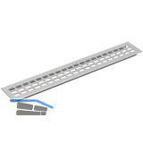 L�ftungsgitter 2000 x 80 mm Aluminium natur eloxiert