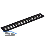 L�ftungsgitter 800 x 100 mm Aluminium schwarz eloxiert
