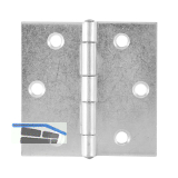 Scharnier DIN 7954 C quadratisch 70 x 70 mm,Stahl verzinkt