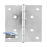 Scharnier DIN 7954 C quadratisch 100 x 100 mm, Stahl verzinkt