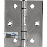Scharnier DIN 7954 B halbbreit 80 x 58 mm, Edelstahl