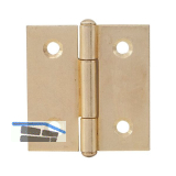 Knopfscharnier - leichte Ausf�hrung 60 x 50 mm, Stahl vermessingt
